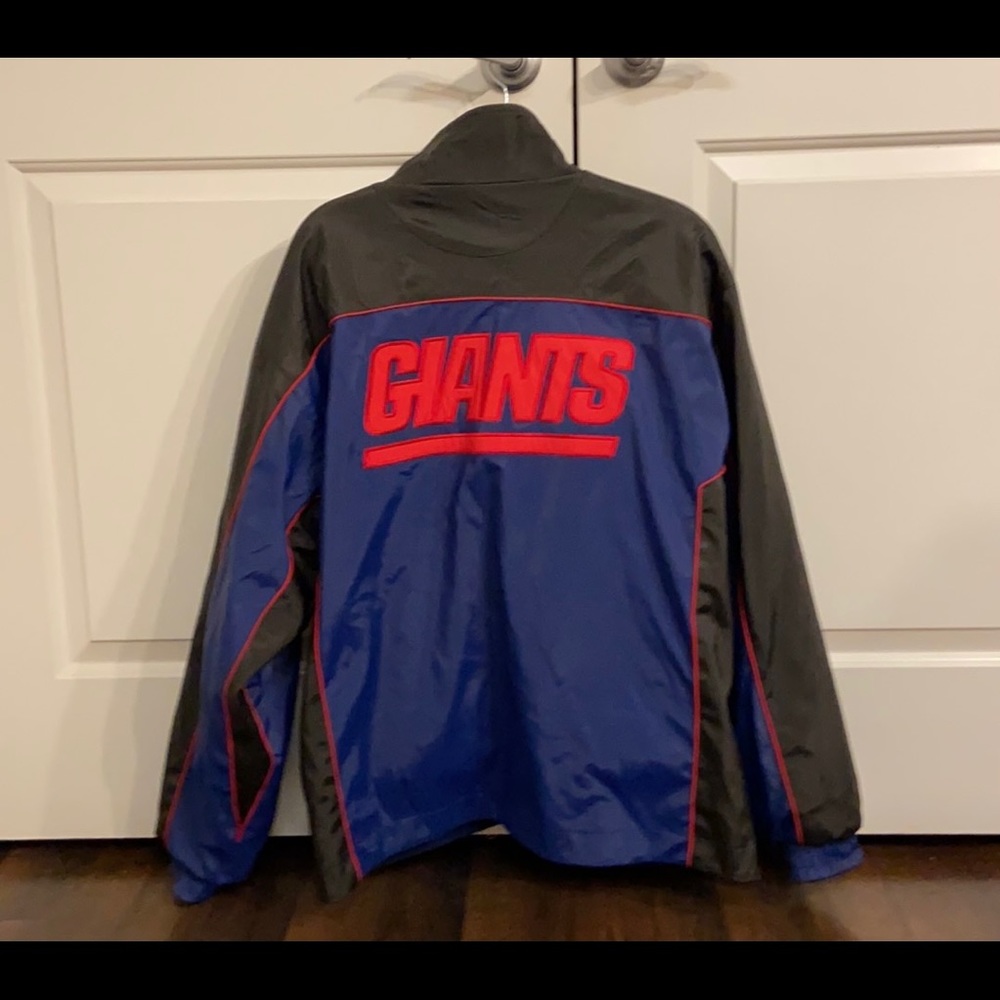 New York Giants x Vintage REVERSIBLE (2 in 1) Fleece Zip up Coat with pockets